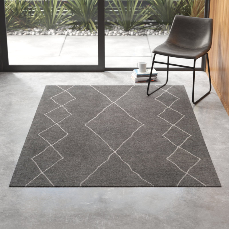Wurst Handmade Wool Charcoal/Cream Rug & Reviews AllModern